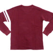 Load image into Gallery viewer, Momotaro Jeans Waffle Shirt Men's Long Sleeve Waffle-Knit Thermal T-Shirt with Stripe MZTS0079 Burgundy
