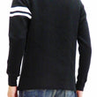 Load image into Gallery viewer, Momotaro Jeans Waffle Shirt Men's Long Sleeve Waffle-Knit Thermal T-Shirt with Stripe MZTS0079 Black