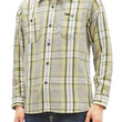 Load image into Gallery viewer, Pherrow's Plaid Flannel Shirt Mens Long Sleeve Checked Button Up Shirt 21W-720WS Beige/Yellow