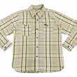 Load image into Gallery viewer, Pherrow's Plaid Flannel Shirt Mens Long Sleeve Checked Button Up Shirt 21W-720WS Beige/Yellow
