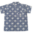 Load image into Gallery viewer, Pherrow's Shirt Men's Short Sleeve Hawaiian Pattern Print Indigo Casual Resort Collar Shirt Pherrows 22S-PIS1