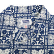 Load image into Gallery viewer, Pherrow's Shirt Men's Short Sleeve Hawaiian Pattern Print Indigo Casual Resort Collar Shirt Pherrows 22S-PIS1