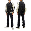 Load image into Gallery viewer, Japanesque Men's Japanese Souvenir Jacket Japan Art Fujin and Raijin Embroidered Sukajan 3RSJ-003 Black/Off