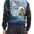Load image into Gallery viewer, Japanesque Japanese Souvenir Jacket 3RSJ-003 Fujin Raijin Men's Sukajan Blue/Black