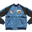 Load image into Gallery viewer, Japanesque Japanese Souvenir Jacket 3RSJ-003 Fujin Raijin Men's Sukajan Blue/Black