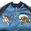 Load image into Gallery viewer, Japanesque Japanese Souvenir Jacket 3RSJ-003 Fujin Raijin Men's Sukajan Blue/Black