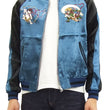 Load image into Gallery viewer, Japanesque Japanese Souvenir Jacket 3RSJ-003 Fujin Raijin Men's Sukajan Blue/Black