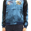 Load image into Gallery viewer, Japanesque Japanese Souvenir Jacket 3RSJ-003 Fujin Raijin Men's Sukajan Blue/Black