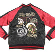 Load image into Gallery viewer, Japanesque Japanese Souvenir Jacket 3RSJ-003 Fujin Raijin Men's Sukajan Black/Red
