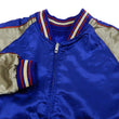 Load image into Gallery viewer, Japanesque Men's Japanese Souvenir Jacket Goldfish Embroidered Sukajan 3RSJ-015 Blue/Beige