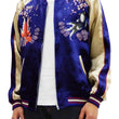 Load image into Gallery viewer, Japanesque Men's Japanese Souvenir Jacket Goldfish Embroidered Sukajan 3RSJ-015 Blue/Beige