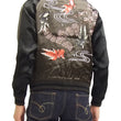 Load image into Gallery viewer, Japanesque Japanese Souvenir Jacket 3RSJ-015 goldfish Men's Sukajan Charcoal-Gray/Black