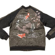 Load image into Gallery viewer, Japanesque Japanese Souvenir Jacket 3RSJ-015 goldfish Men's Sukajan Charcoal-Gray/Black