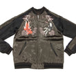 Load image into Gallery viewer, Japanesque Japanese Souvenir Jacket 3RSJ-015 goldfish Men's Sukajan Charcoal-Gray/Black