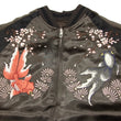 Load image into Gallery viewer, Japanesque Japanese Souvenir Jacket 3RSJ-015 goldfish Men's Sukajan Charcoal-Gray/Black