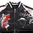 Load image into Gallery viewer, Japanesque Men's Japanese Souvenir Jacket koi fish Embroidered Sukajan 3RSJ-022 Black/Pink