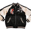 Load image into Gallery viewer, Japanesque Men's Japanese Souvenir Jacket koi fish Embroidered Sukajan 3RSJ-022 Black/Pink