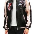 Load image into Gallery viewer, Japanesque Men's Japanese Souvenir Jacket koi fish Embroidered Sukajan 3RSJ-022 Black/Pink