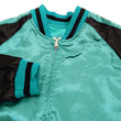 Load image into Gallery viewer, Japanesque Men's Japanese Souvenir Jacket koi fish Embroidered Sukajan 3RSJ-022 Blue-Green/Black