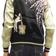 Load image into Gallery viewer, Japanesque Japanese Souvenir Jacket 3RSJ-023 Moon rabbit Men's Sukajan Black/Beige
