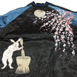 Load image into Gallery viewer, Japanesque Japanese Souvenir Jacket 3RSJ-023 Moon rabbit Men's Sukajan Black/Blue