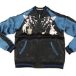 Load image into Gallery viewer, Japanesque Japanese Souvenir Jacket 3RSJ-023 Moon rabbit Men's Sukajan Black/Blue