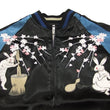 Load image into Gallery viewer, Japanesque Japanese Souvenir Jacket 3RSJ-023 Moon rabbit Men's Sukajan Black/Blue