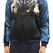 Load image into Gallery viewer, Japanesque Japanese Souvenir Jacket 3RSJ-023 Moon rabbit Men's Sukajan Black/Blue