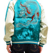 Load image into Gallery viewer, Japanesque Men's Japanese Souvenir Jacket Dragon Embroidered Sukajan 3RSJ-024 Blue-Green/Off