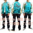 Load image into Gallery viewer, Japanesque Men's Japanese Souvenir Jacket Dragon Embroidered Sukajan 3RSJ-024 Blue-Green/Off