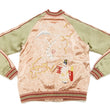 Load image into Gallery viewer, Japanesque Japanese Souvenir Jacket 3RSJ-029 Japan map Men's Sukajan Pink/Gold