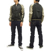 Load image into Gallery viewer, Japanesque Japanese Souvenir Jacket 3RSJ-029 Japan map Men's Sukajan Black/Beige