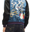 Load image into Gallery viewer, Japanesque Japanese Souvenir Jacket 3RSJ-029 Japan map Men's Sukajan Navy-Blue/Black