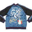 Load image into Gallery viewer, Japanesque Japanese Souvenir Jacket 3RSJ-029 Japan map Men's Sukajan Navy-Blue/Black