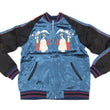Load image into Gallery viewer, Japanesque Japanese Souvenir Jacket 3RSJ-029 Japan map Men's Sukajan Navy-Blue/Black
