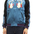 Load image into Gallery viewer, Japanesque Japanese Souvenir Jacket 3RSJ-029 Japan map Men's Sukajan Navy-Blue/Black