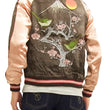 Load image into Gallery viewer, Japanesque Script Japanese Souvenir Jacket 3RSJ-030 Ume and Bird Men's Sukajan Charcoal-Gray/Pink