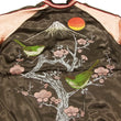 Load image into Gallery viewer, Japanesque Script Japanese Souvenir Jacket 3RSJ-030 Ume and Bird Men's Sukajan Charcoal-Gray/Pink