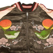 Load image into Gallery viewer, Japanesque Script Japanese Souvenir Jacket 3RSJ-030 Ume and Bird Men's Sukajan Charcoal-Gray/Pink