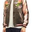 Load image into Gallery viewer, Japanesque Script Japanese Souvenir Jacket 3RSJ-030 Ume and Bird Men's Sukajan Charcoal-Gray/Pink
