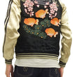Load image into Gallery viewer, Japanesque Script Japanese Souvenir Jacket 3RSJ-031 Goldfish Men's Sukajan Black/Gold