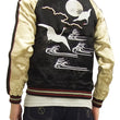 Load image into Gallery viewer, Japanesque Script Japanese Souvenir Jacket 3RSJ-032 Crane with Moon Men's Sukajan Black/Gold