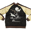 Load image into Gallery viewer, Japanesque Script Japanese Souvenir Jacket 3RSJ-032 Crane with Moon Men's Sukajan Black/Gold