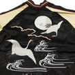 Load image into Gallery viewer, Japanesque Script Japanese Souvenir Jacket 3RSJ-032 Crane with Moon Men's Sukajan Black/Gold