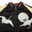 Load image into Gallery viewer, Japanesque Script Japanese Souvenir Jacket 3RSJ-032 Crane with Moon Men's Sukajan Black/Gold