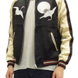 Load image into Gallery viewer, Japanesque Script Japanese Souvenir Jacket 3RSJ-032 Crane with Moon Men's Sukajan Black/Gold