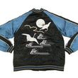 Load image into Gallery viewer, Japanesque Script Japanese Souvenir Jacket 3RSJ-032 Crane with Moon Men's Sukajan Black/Blue