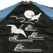 Load image into Gallery viewer, Japanesque Script Japanese Souvenir Jacket 3RSJ-032 Crane with Moon Men's Sukajan Black/Blue