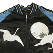 Load image into Gallery viewer, Japanesque Script Japanese Souvenir Jacket 3RSJ-032 Crane with Moon Men's Sukajan Black/Blue