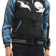 Load image into Gallery viewer, Japanesque Script Japanese Souvenir Jacket 3RSJ-032 Crane with Moon Men's Sukajan Black/Blue